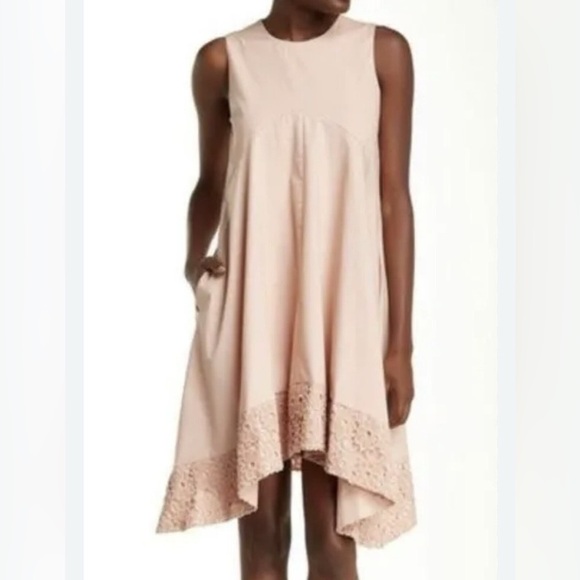 Nanette Lepore - Floral Sleeveless Summery Cocktail Blush Pink Dress in Size 6 - Picture 1 of 9